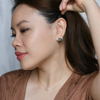 Jada Hoops | Emerald Silver