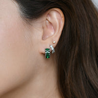 Jada Hoops | Emerald Silver