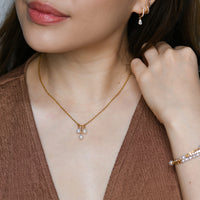Lune Triple Pearl Necklace