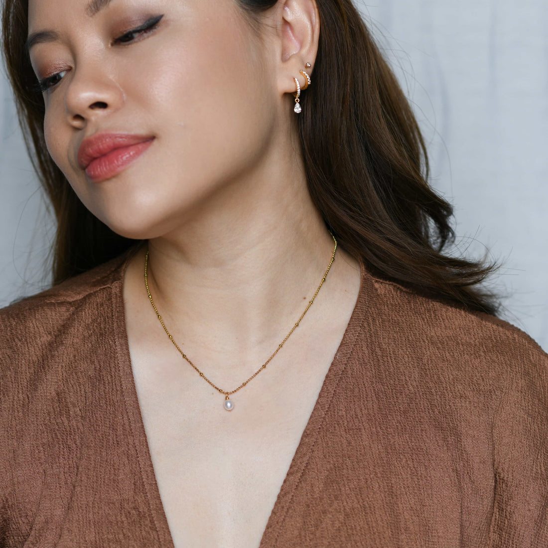 Charlotte White Pearl Necklace