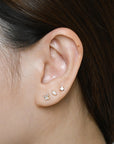 Fifi Butterfly Flatback Earring | Clear Gold