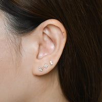 Sweet Orkid Flatback Earring | Clear Gold