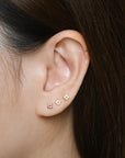 Sweet Orkid Flatback Earring | Mauve Gold