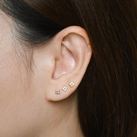 Sweet Orkid Flatback Earring | Mauve Gold