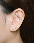 Sweet Orkid Flatback Earring | Clear Gold