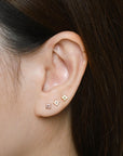 Sweet Orkid Flatback Earring | Yellow Gold