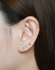Nova Star Flatback Earring | Clear Silver