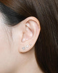 Fifi Butterfly Flatback Earring | Clear Silver