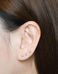 Nova Star Flatback Earring | Clear Gold