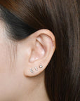 Nova Star Flatback Earring | Clear Silver