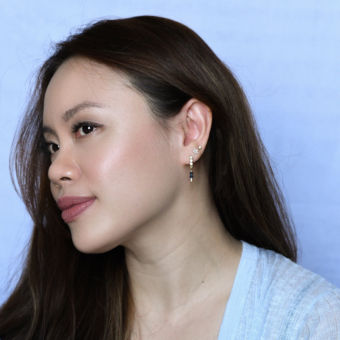 Esther Light Dangles | Blue Sapphire