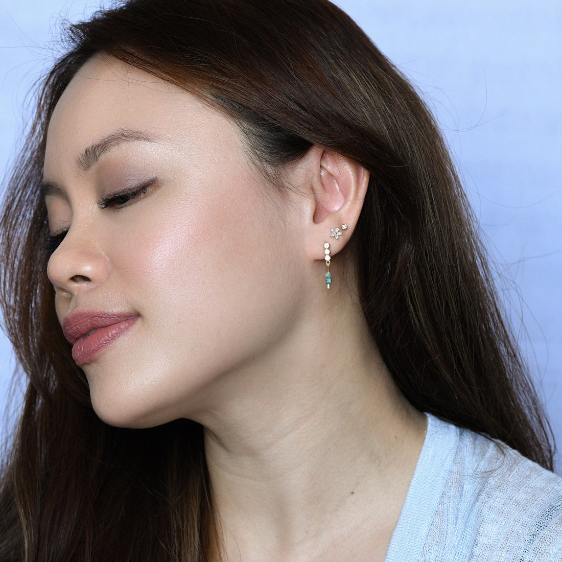 Esther Light Dangles | African Turquoise