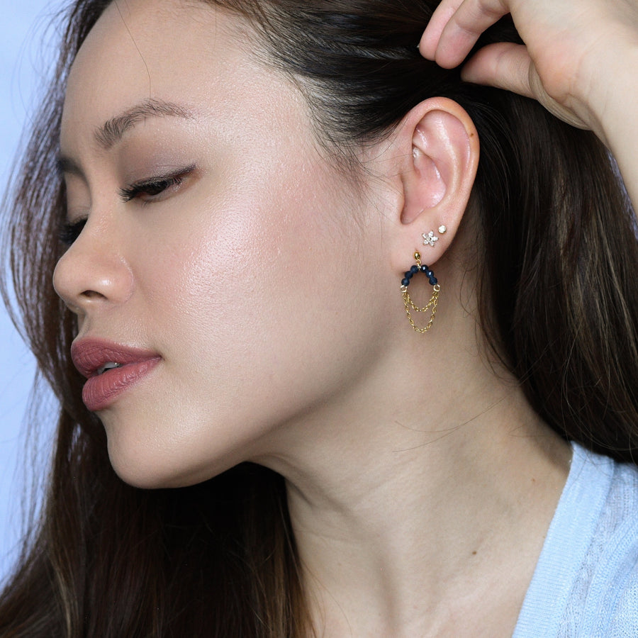 Belle Dancing Dangles | Blue Sapphire