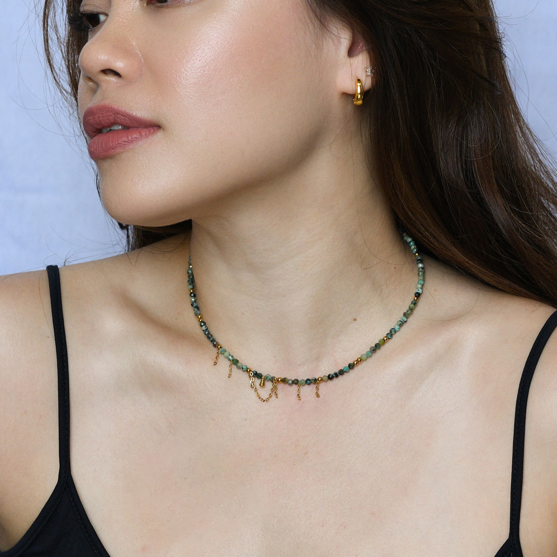 Yara  Veil Necklace |African Turquoise