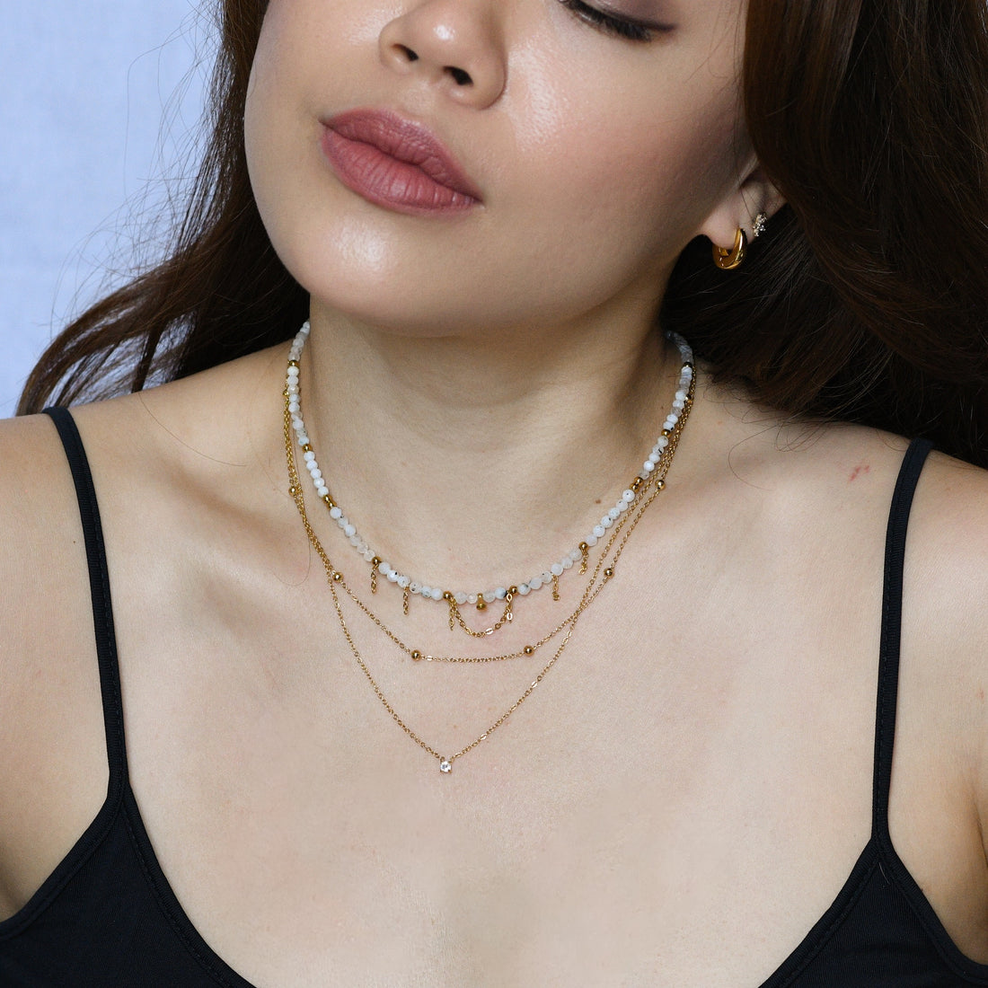 Yara  Veil Necklace |Moonstone