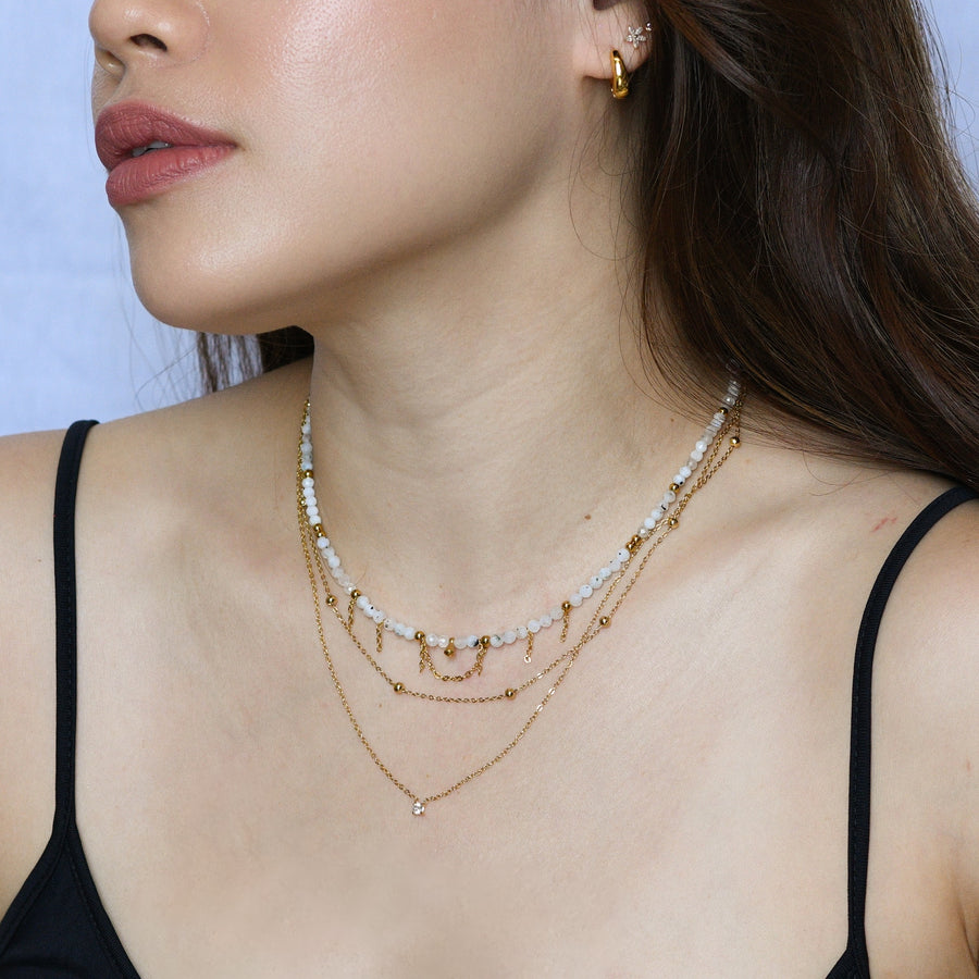 Yara  Veil Necklace |Moonstone