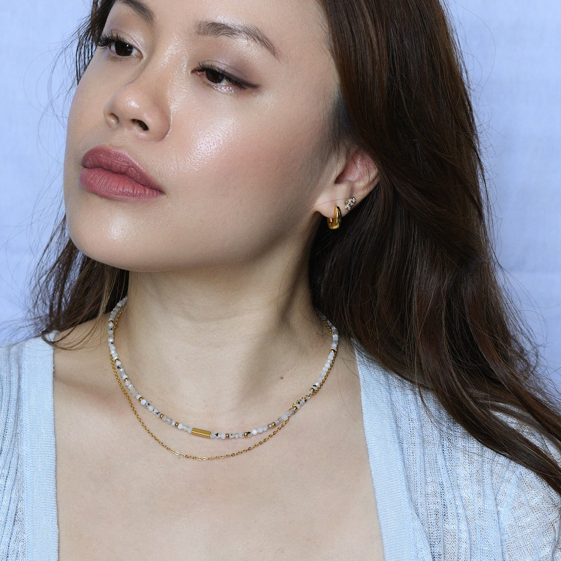 Sasha Layered Necklace | Moonstone