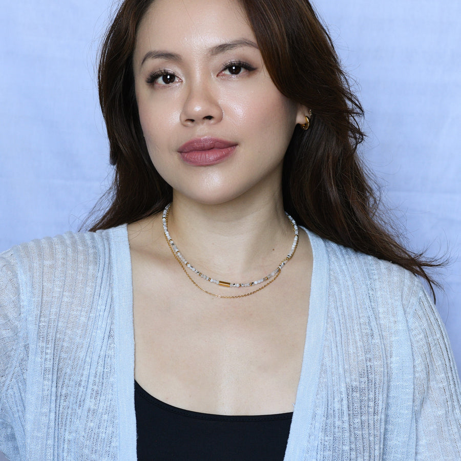 Sasha Layered Necklace | Moonstone