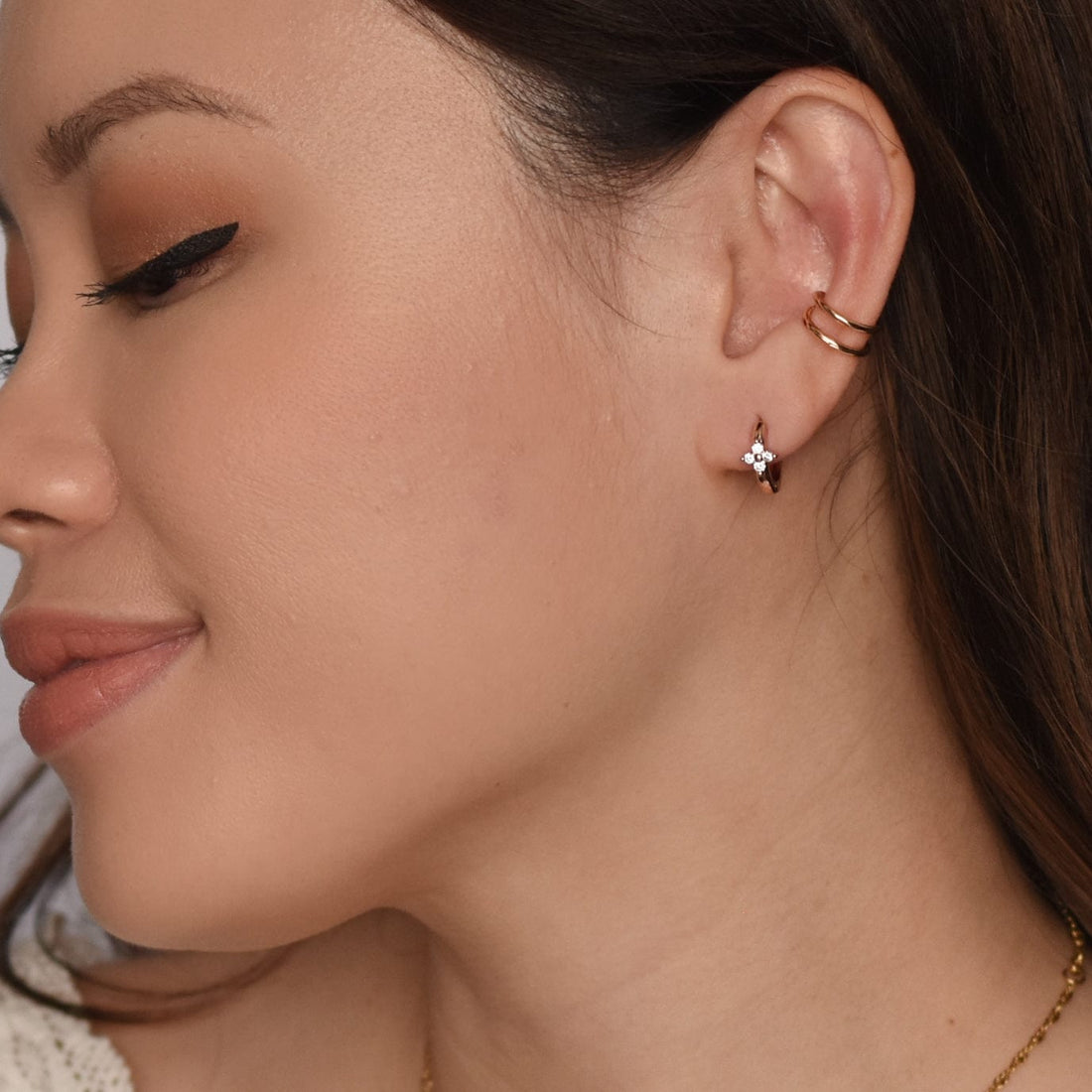 Nara Huggies | White Rose Gold