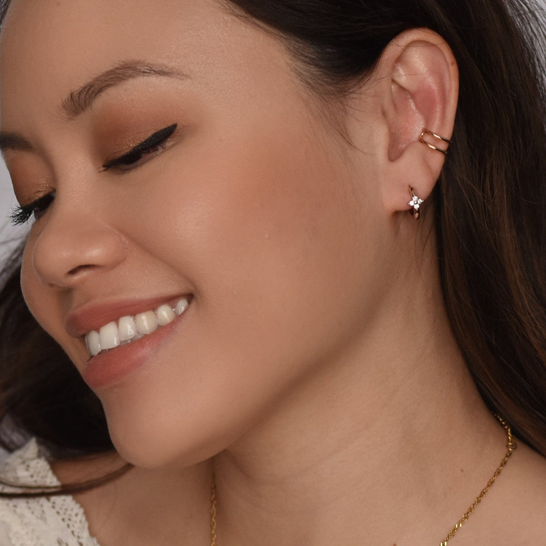 Nara Huggies | White Rose Gold