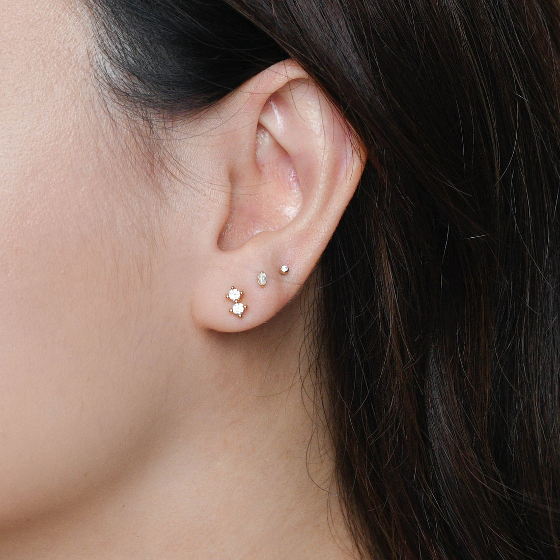 Hazel Studs | Gold