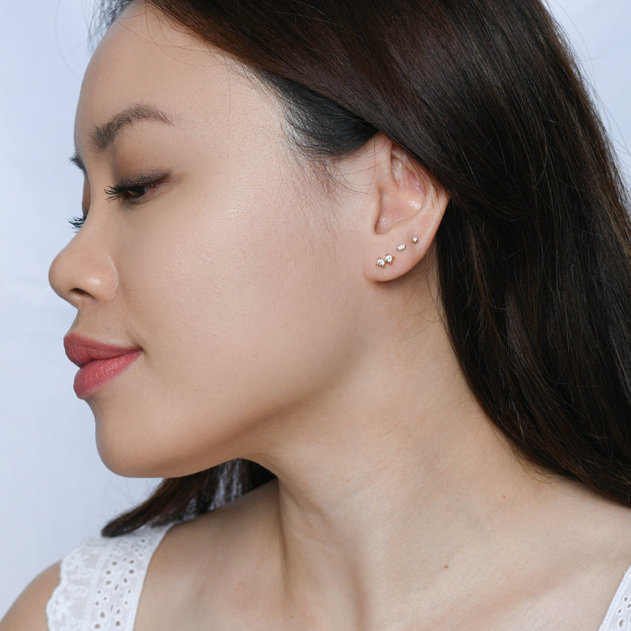Hazel Studs | Gold
