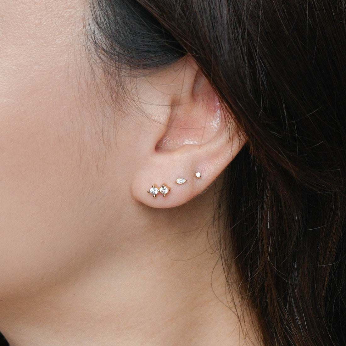 Hazel Studs | Gold