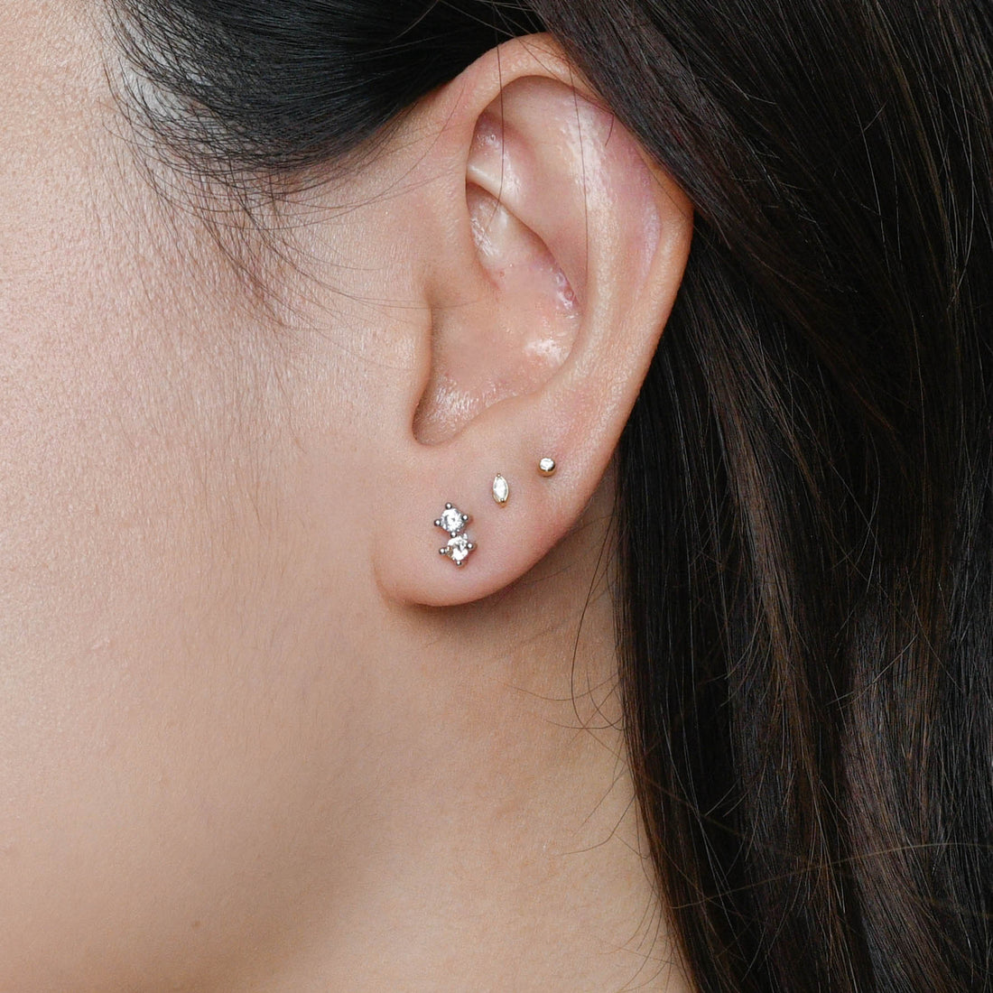 Hazel Studs | Silver