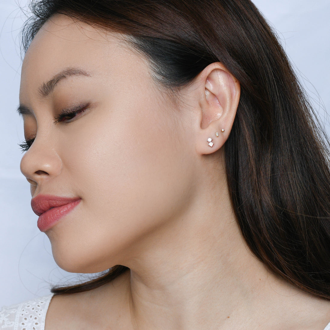 Hazel Studs | Silver