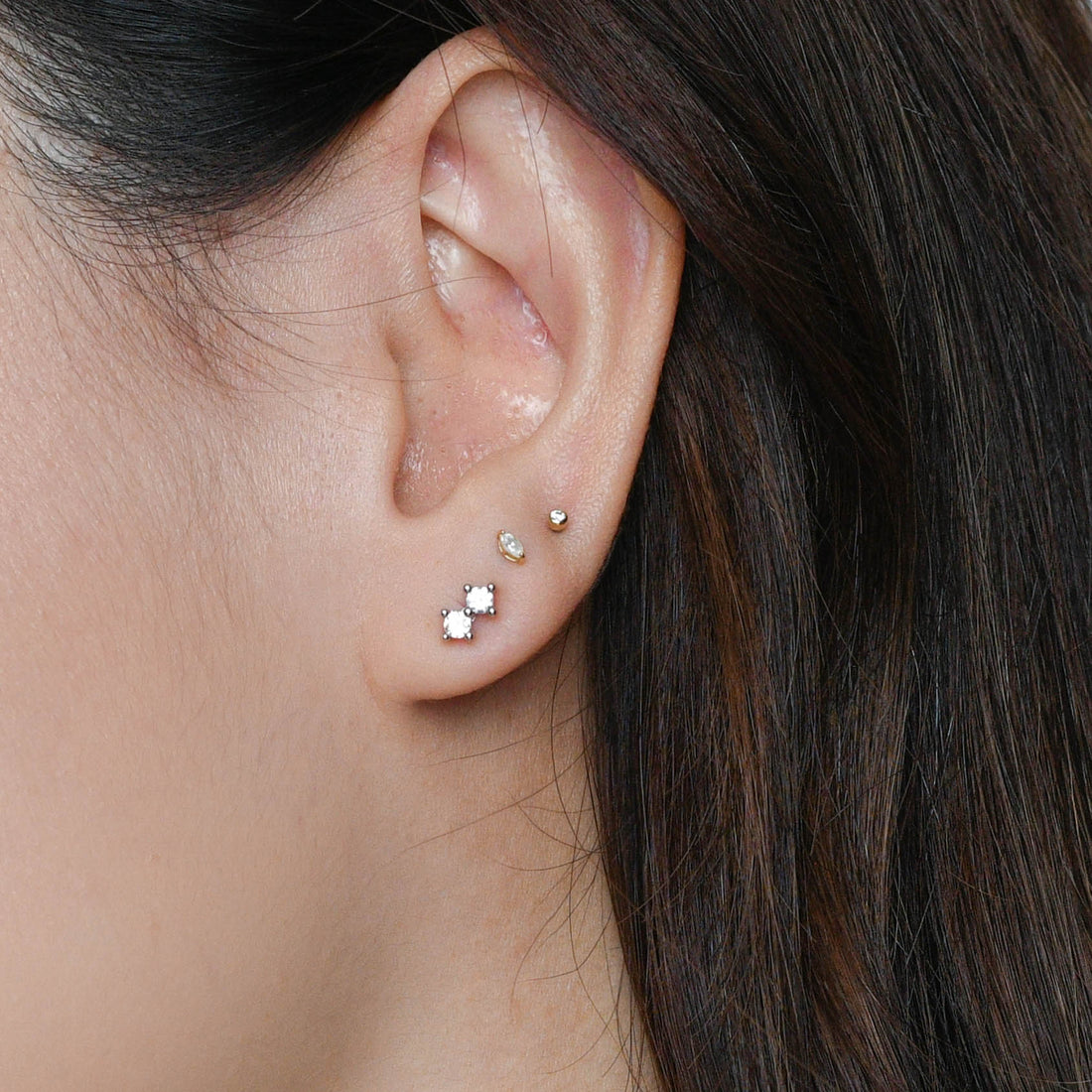Hazel Studs | Silver