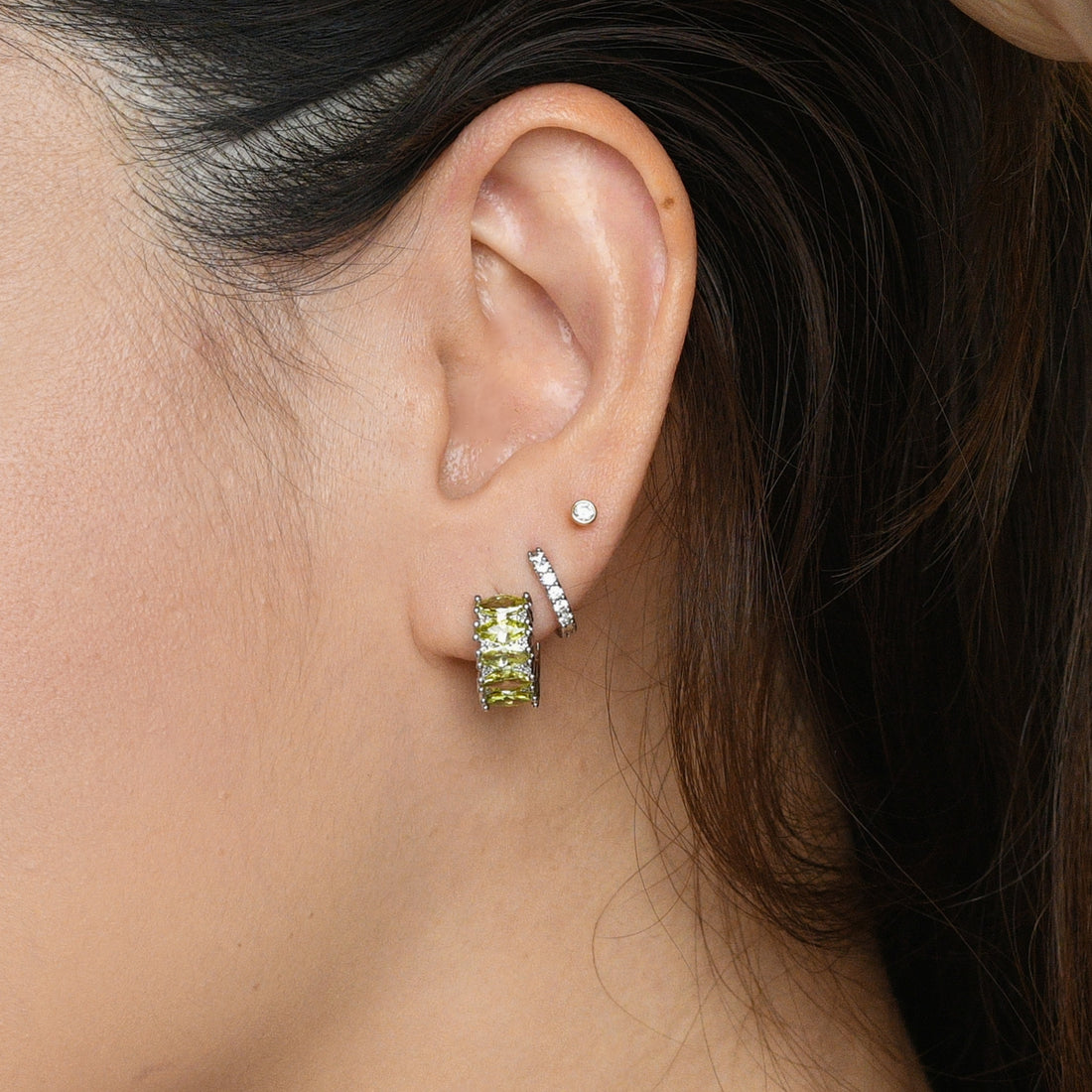 Jada Hoops | Lima Verde Silver