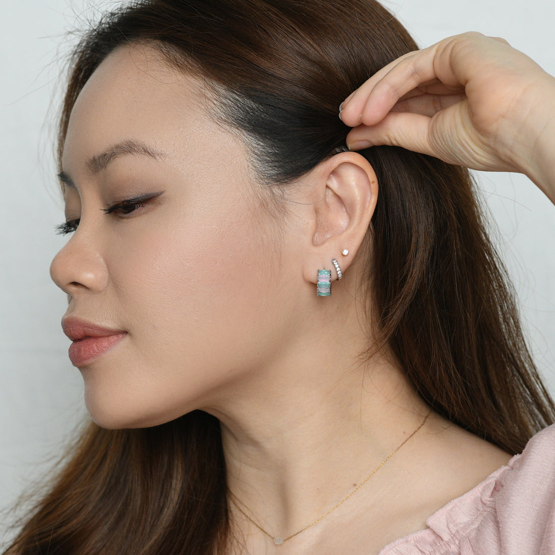 Drea Mini Huggies | Silver
