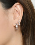 Nicole Hoops | Clear Rose Gold