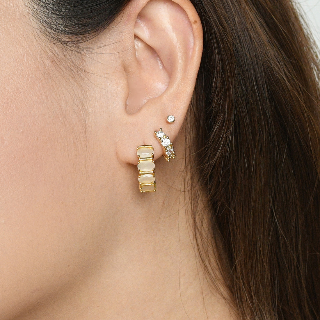 Nicole Hoops | Porcelain Gold