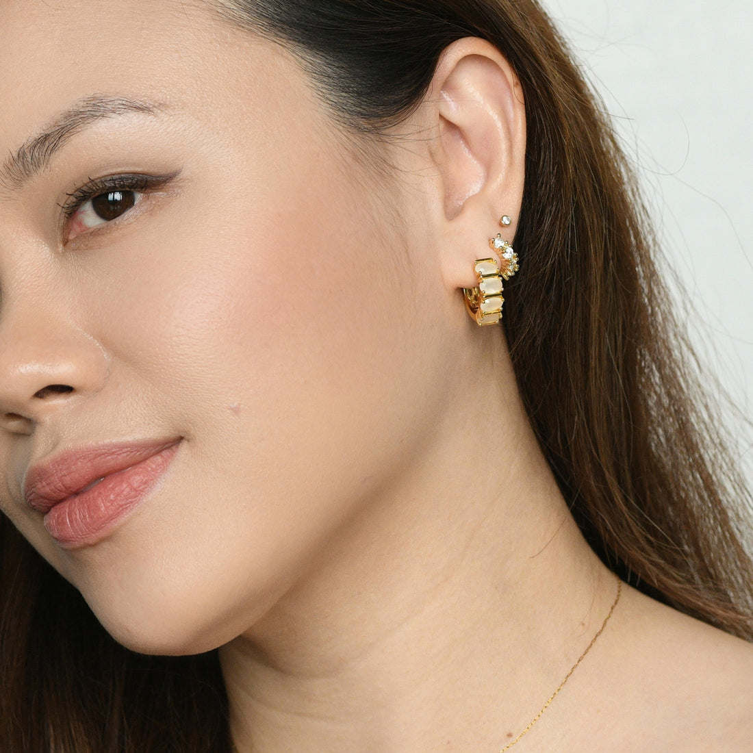 Nicole Hoops | Porcelain Gold