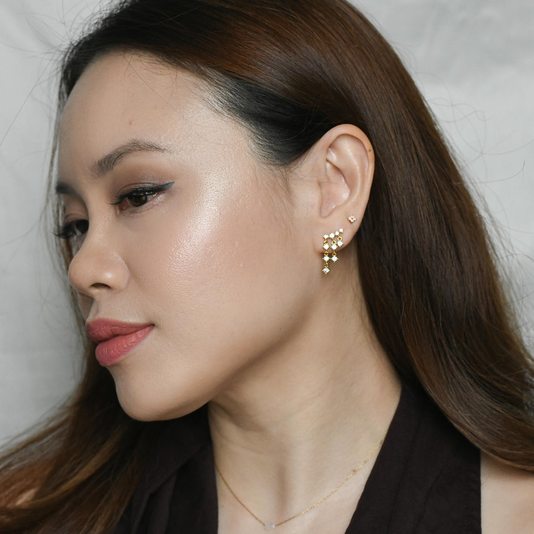 Kaela Waterfall Studs