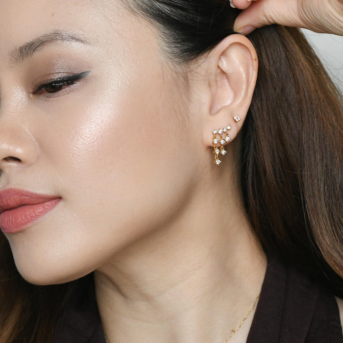 Kaela Waterfall Studs