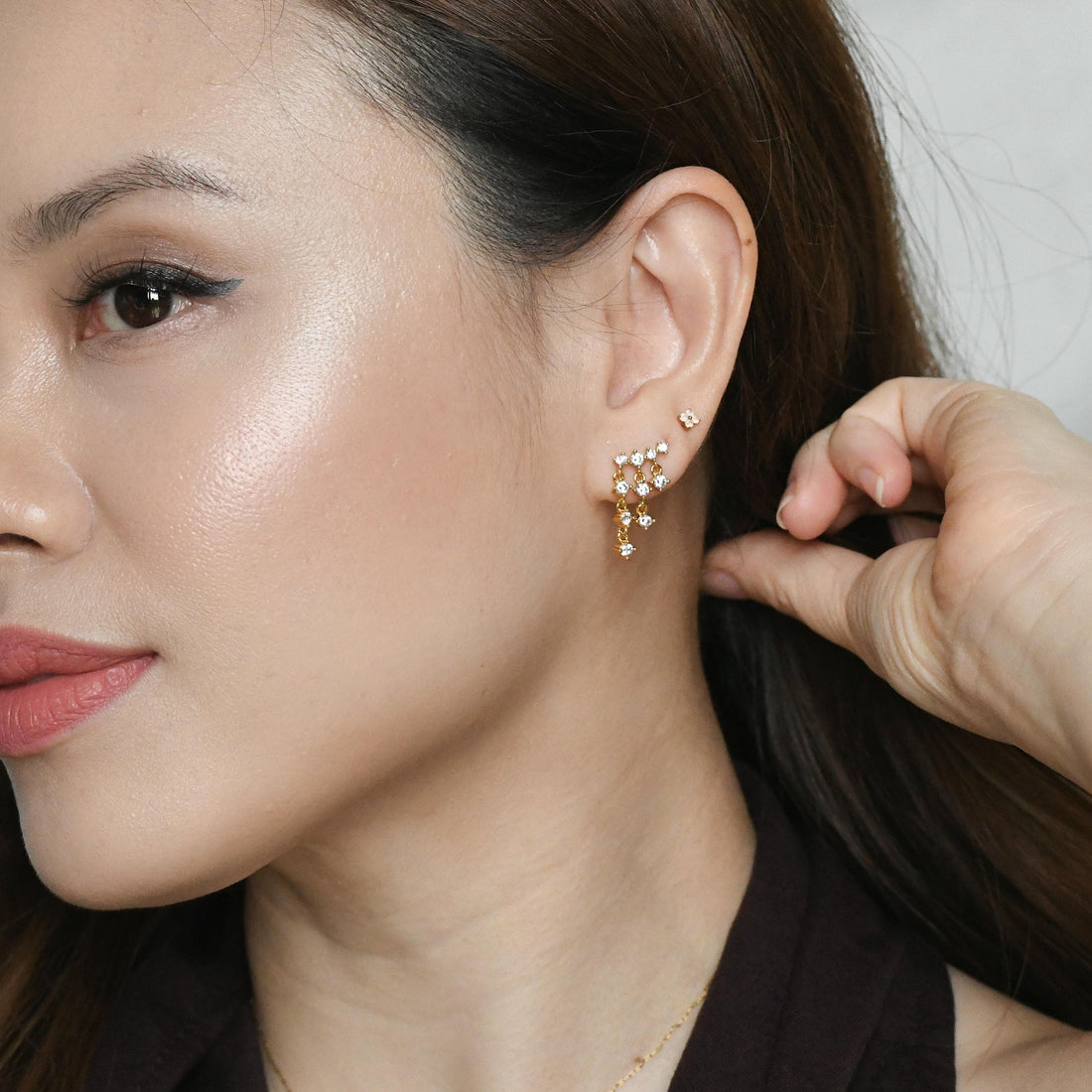 Kaela Waterfall Studs