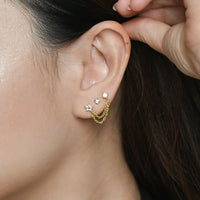 Kareena Double Studs | Gold