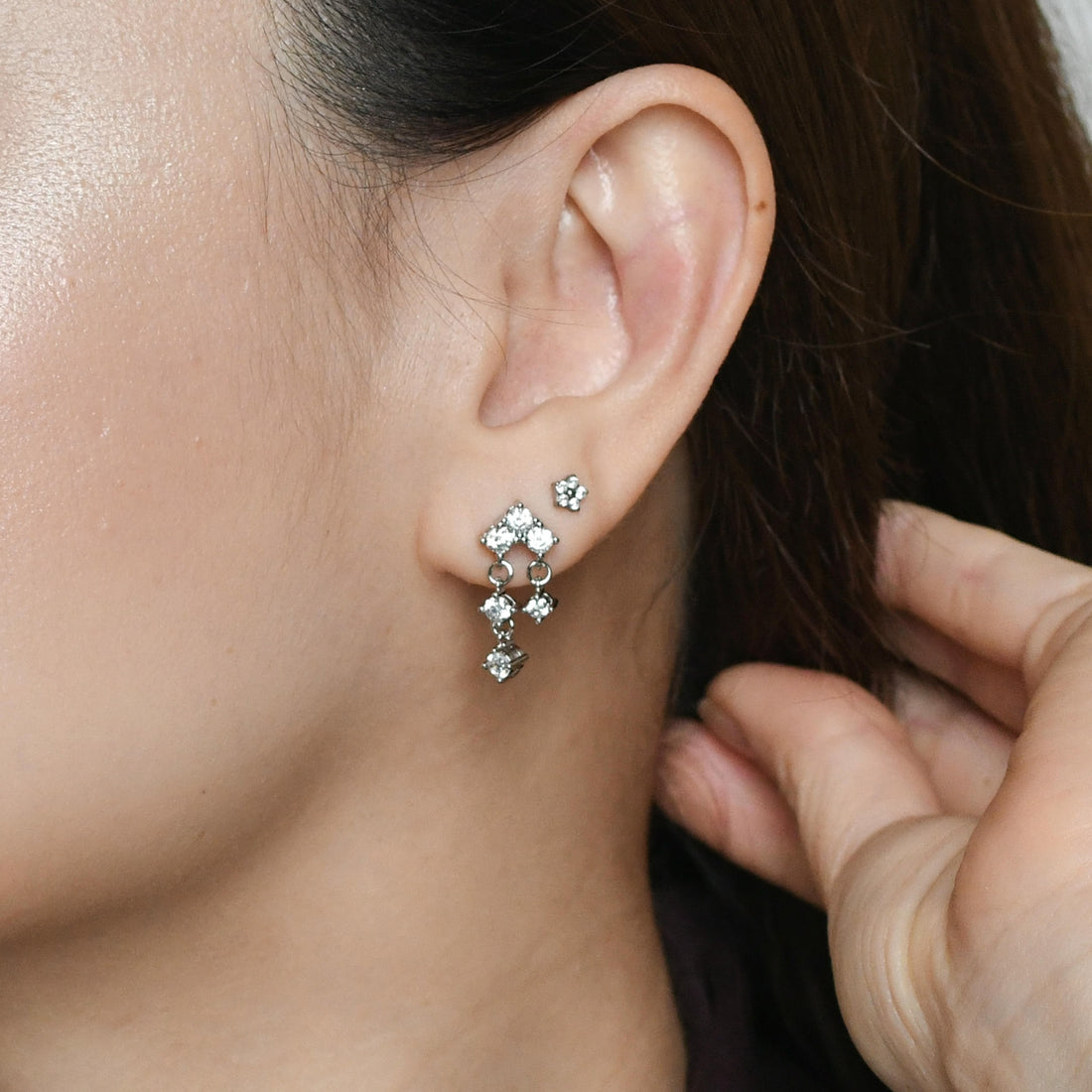 Eileen Cascade Dangles | Silver