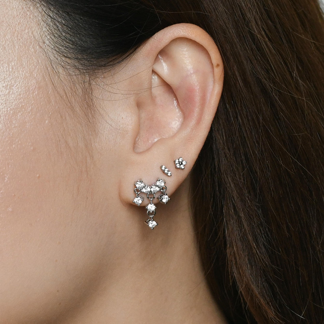 Rianna Waterfall Studs | Silver