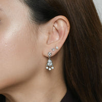 Aura Teardrop Dangles | Silver