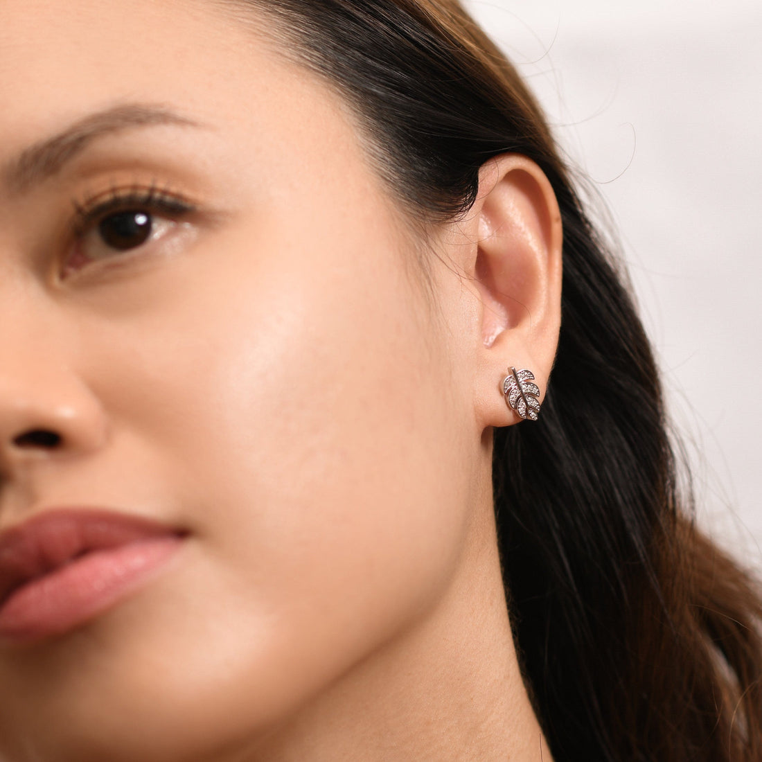 Daun Monstera Stud | Silver