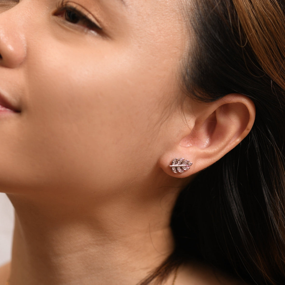 Daun Monstera Stud | Silver