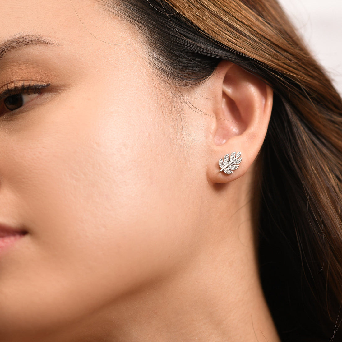 Daun Monstera Stud | Silver