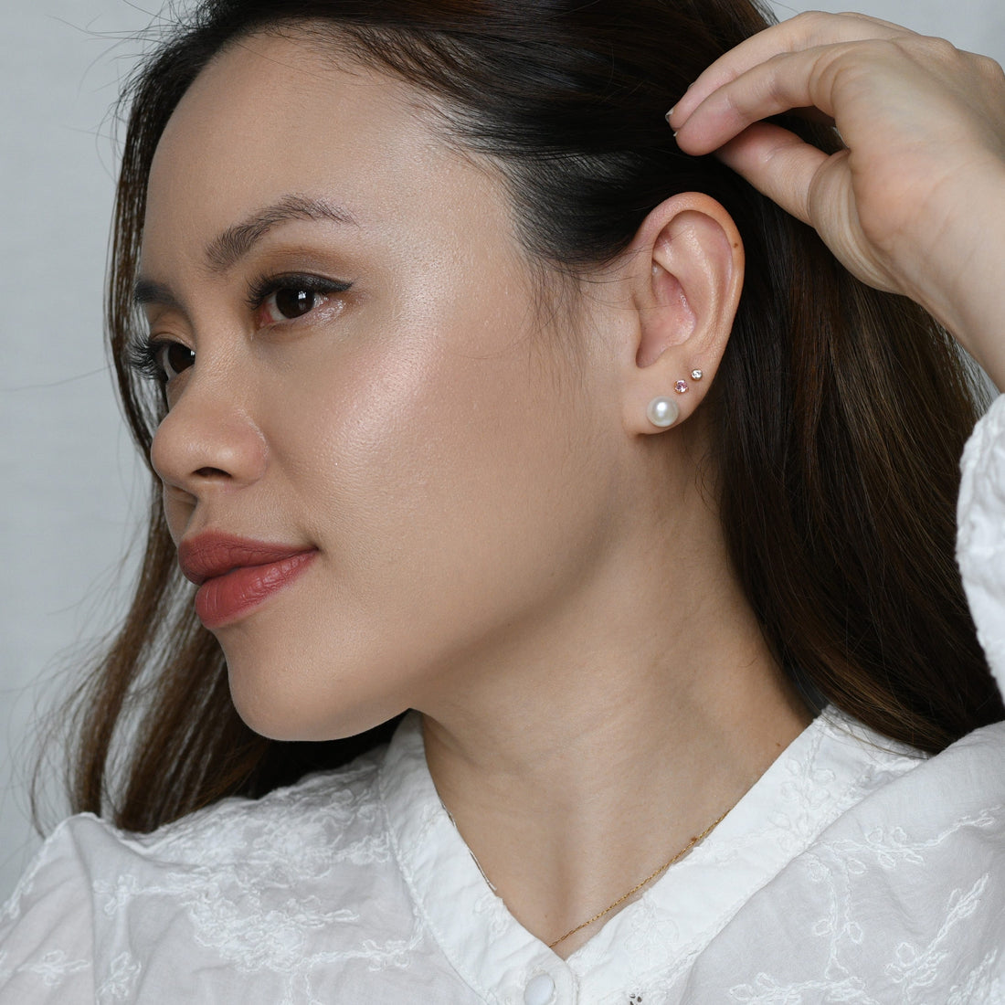 Odessa Pearl Studs | White Pearl