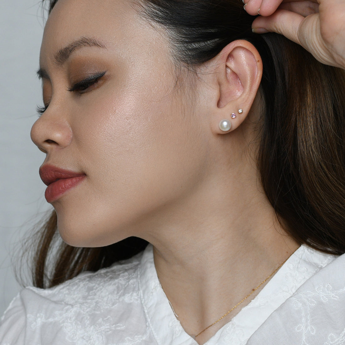 Odessa Pearl Studs | White Pearl