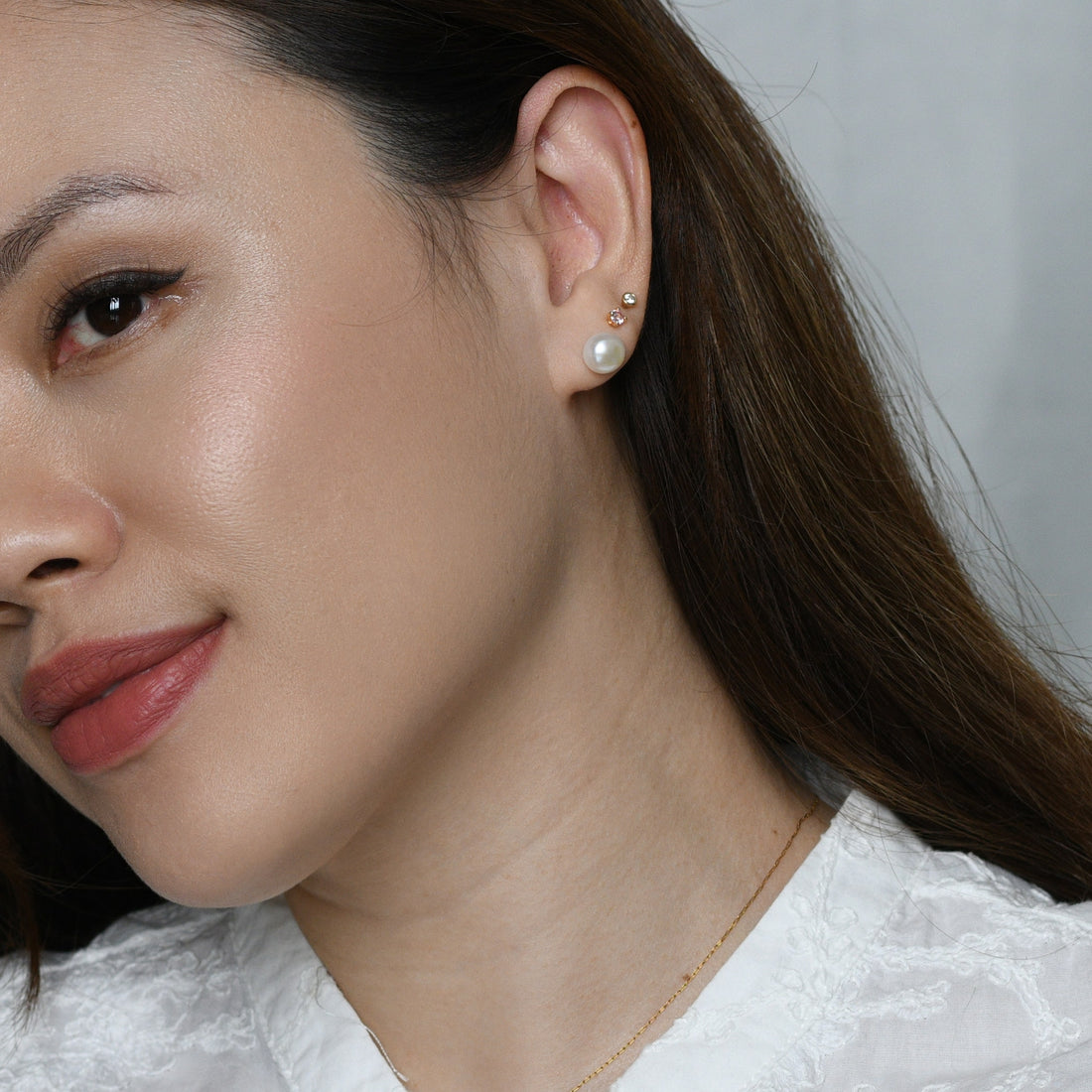 Odessa Pearl Studs | White Pearl