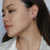 Jada Hoops | Sapphire Silver