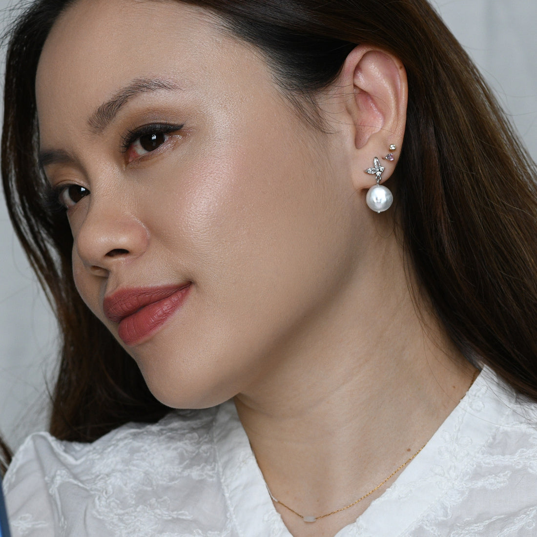 Florence Pearl Dangles | Silver